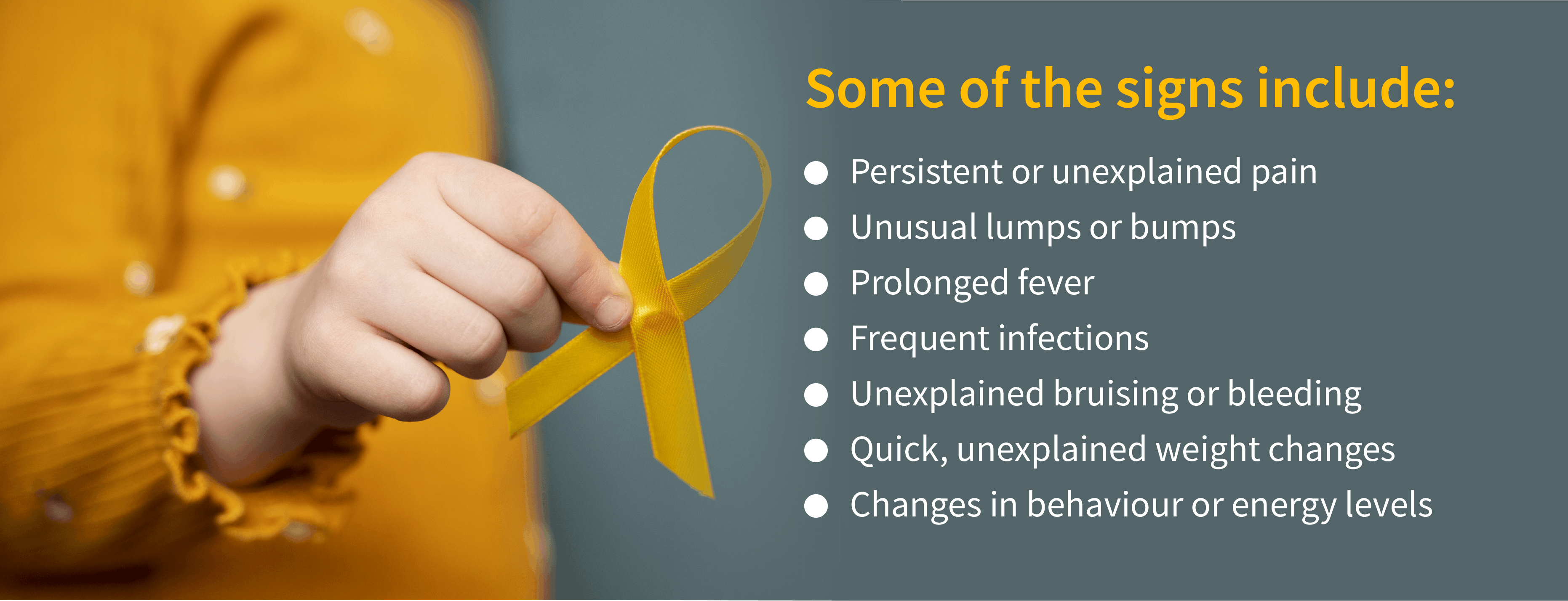 Some of the signs include