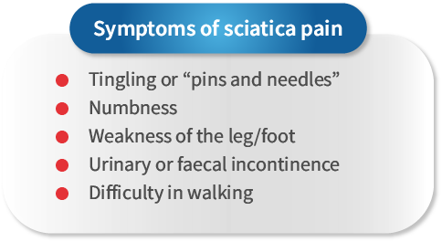  Symptoms of sciatica pain