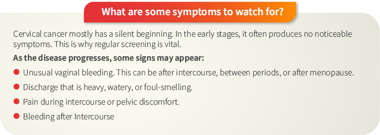 symptoms for cervical cancer